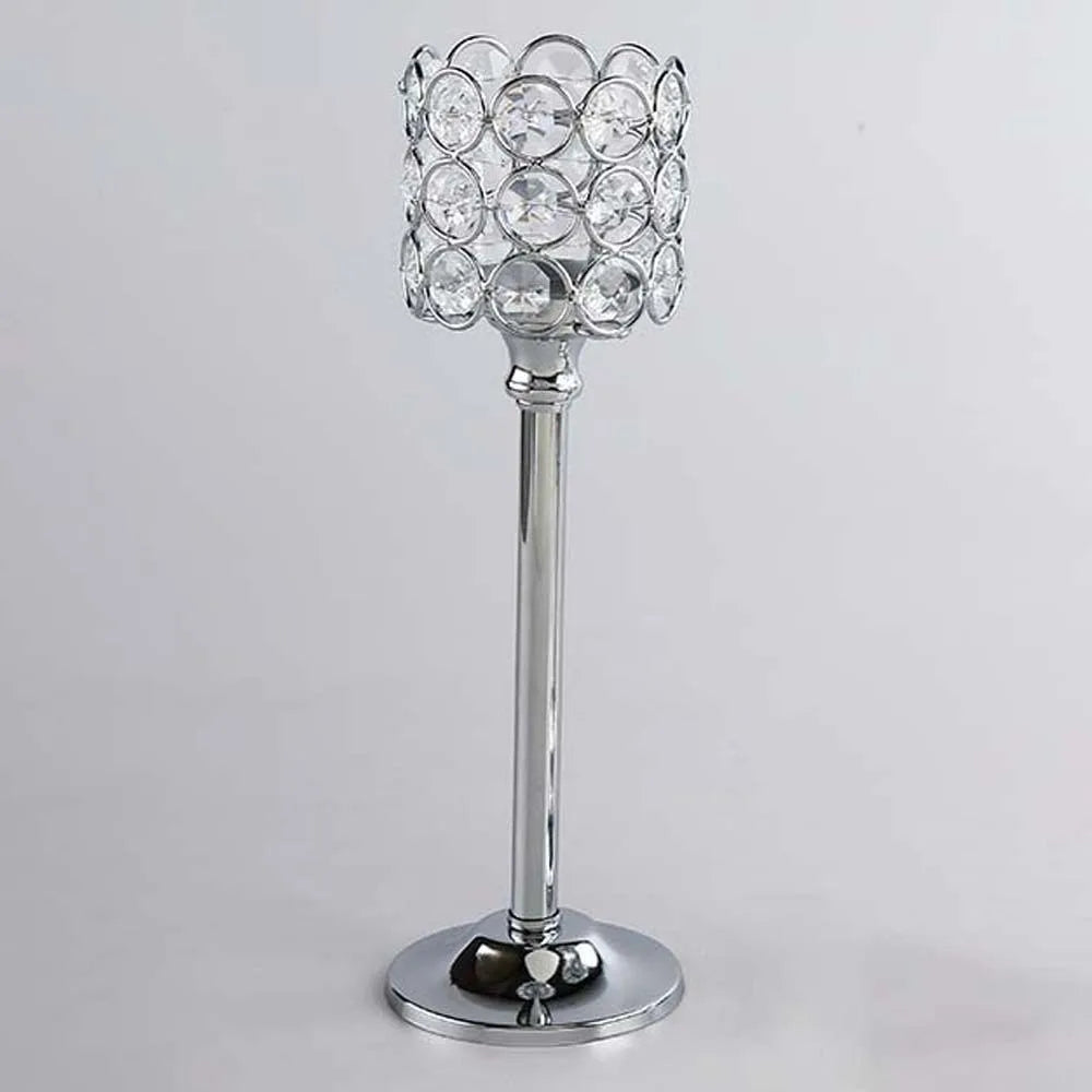 bougeoir moderne or argent cristal élégant table maison mariage