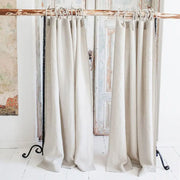 rideau tissu texturé beige rose gris motif vert marron rustique opacité variable hameçons tringle