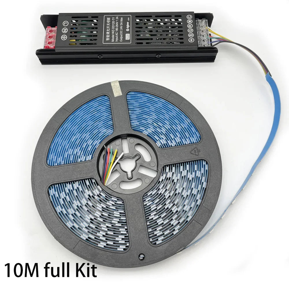 ruban led 5m 10m 15m 20m adhésif noir bleu rouge blanc zigbee rgbwww led