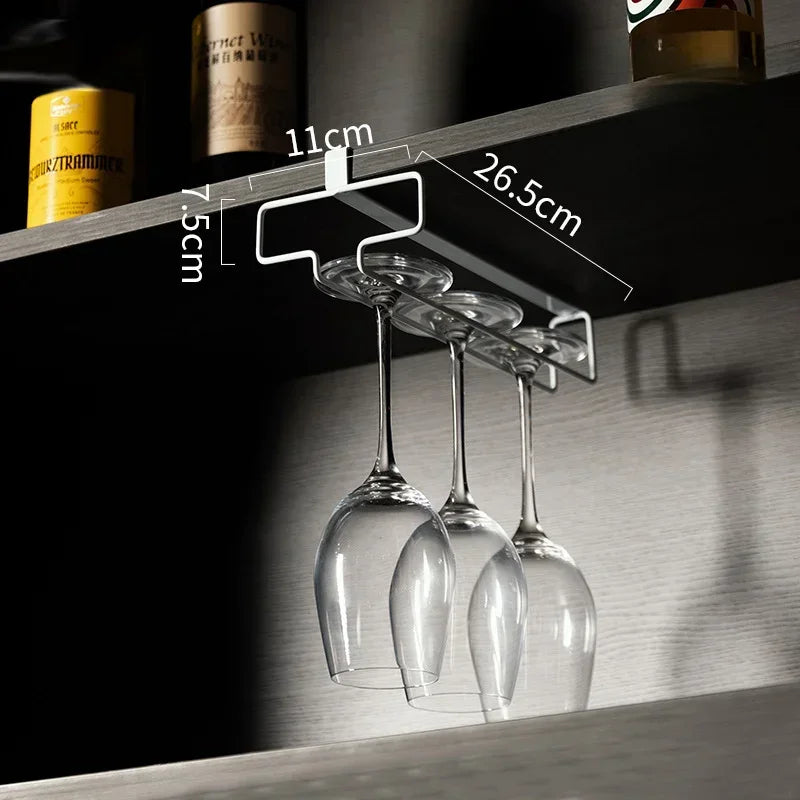 porte verres suspendus moderne blanc noir verres vin bouteilles étagère cuisine rangement minimaliste crochets