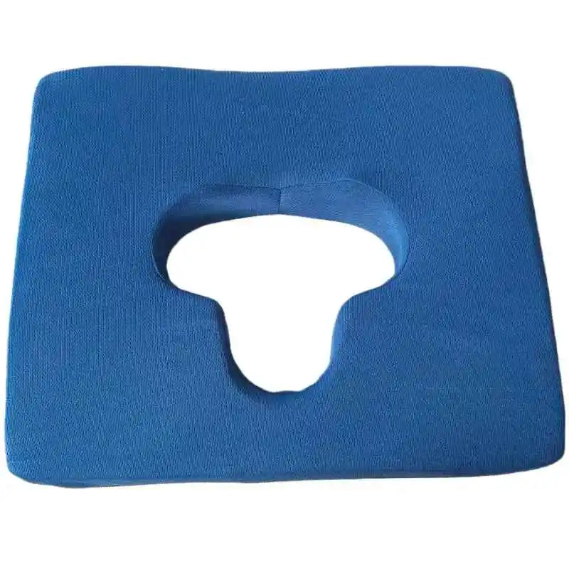 coussin prévention ulcères pression bleu foncé mousse pu polyester tissu petits points confortable ergonomique
