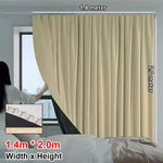 rideau blackout moderne plissé beige noir opacité totale partie transparente tringle crochets inclusion