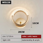 lampe murale moderne or blanc texture tissu motif géométrique led chambre salle manger étude