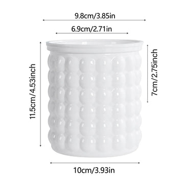 cache pot moderne gris foncé blanc bubbles plante verte absorption automatique hydroponie intérieur contemporain
