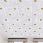 panneau décoratif mural auto adhésif motif floral blanc or moderne salon chambre