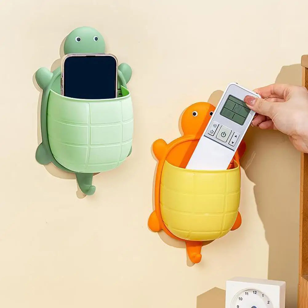 rangement tortue adhésif gris vert orange mignon moderne brosse lunettes télécommande maquillage cuillère spatule