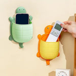 rangement tortue adhésif gris vert orange mignon moderne brosse lunettes télécommande maquillage cuillère spatule