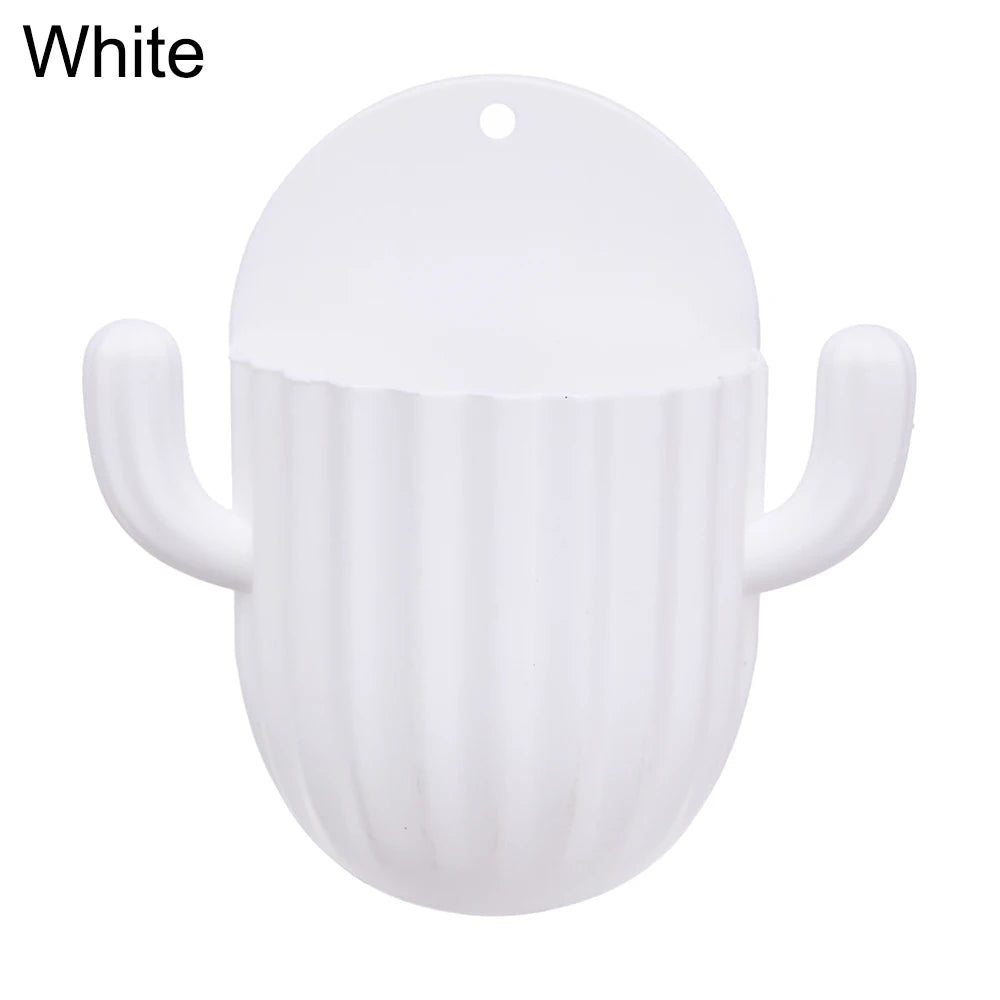 porte brosses dents moderne adhésif cactus vert rose bleu chambre salle bain