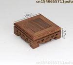supports théière bois artisanal classique gravures décoratives marron foncé