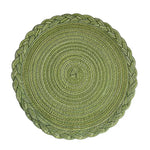 lot quatre tapis table ronds tressés boho rustique décoration maison