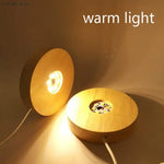 lampe led moderne bois naturel blanc texture bois câble usb commande led minimaliste