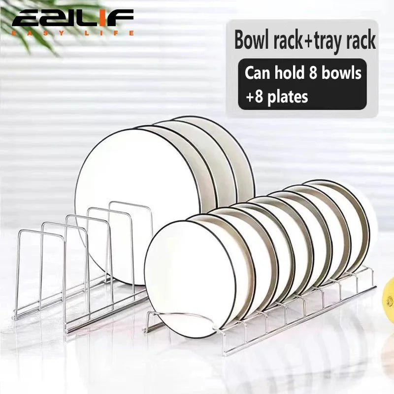 rack bols assiettes blanc gris métallique lignes noires moderne clips multifonction portable