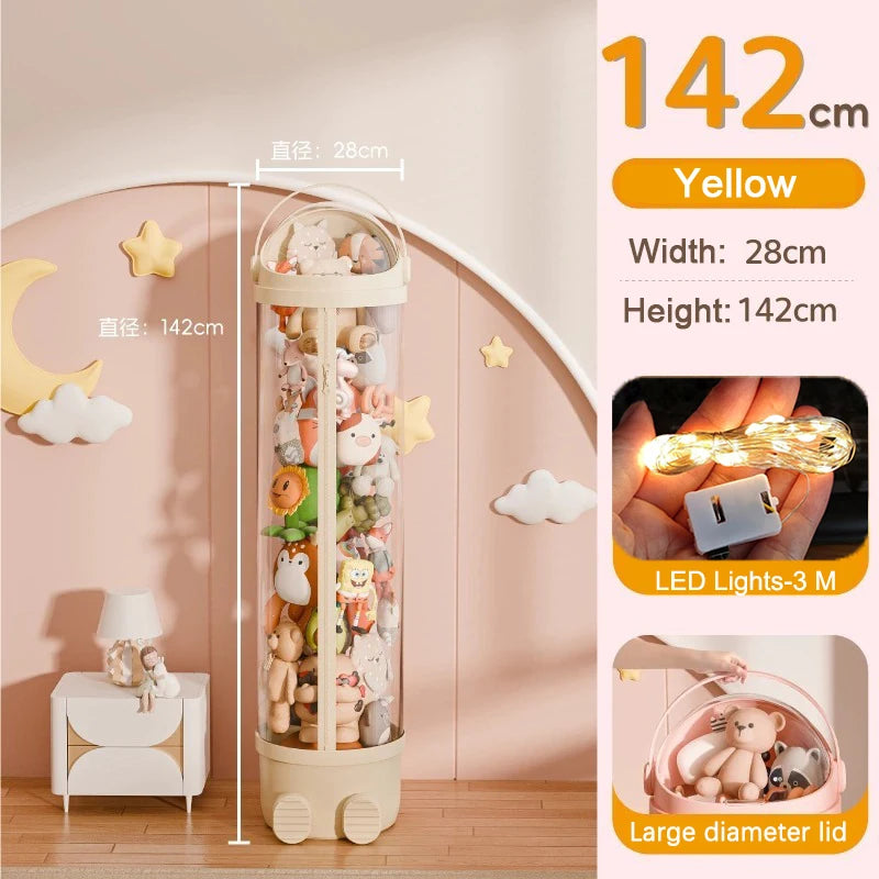 boîtes rangement jouets transparentes moderne rose clair pliables multifonctions organisation enfants storage zipper toy