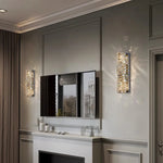 Applique murale moderne cristal transparent doré éclairage quotidien chambre entrée étude fixée mur interrupteur