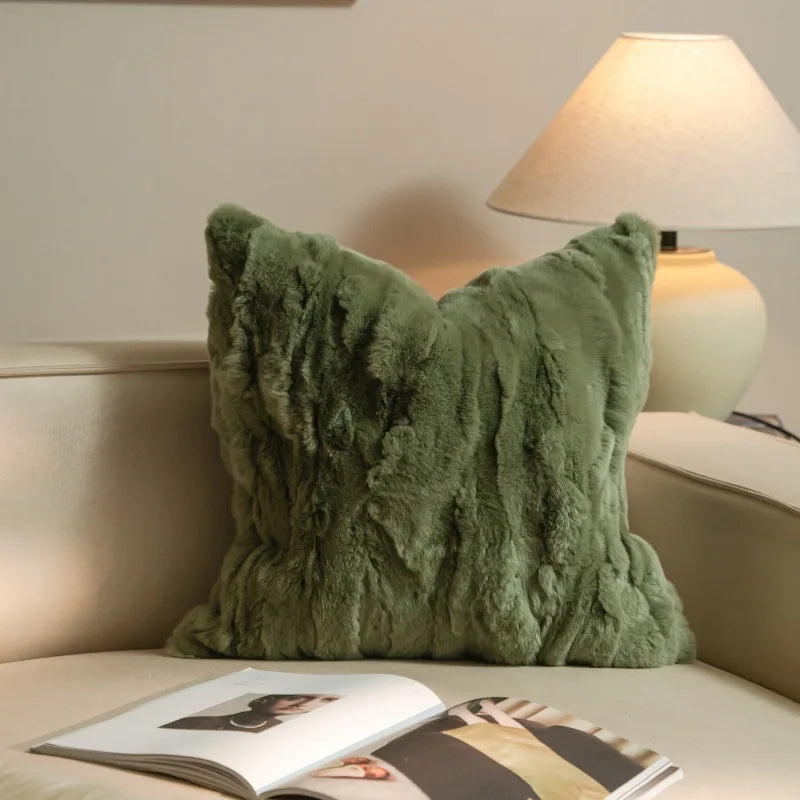 housses coussins brodés zèbres modernes vert foncés polyester coton carrés lit voiture décoratives simples