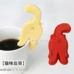 biscuits animaux dessin animé emporte pièces créatifs chats cerfs écureuils marron vert jaune