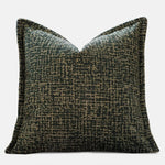 coussin carré jacquard géométrique 100 polyester contemporain beige noir gris vert opacité nordiquecoration maison