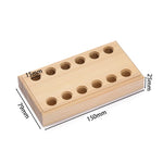 rangement outils bijouterie 12 trous bois naturel surface lisse rustique minimaliste pinceaux