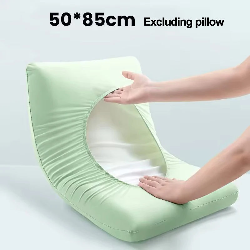 lit moderne couverture rayée verte rose blanche 50x80cm élastique 16 pièces
