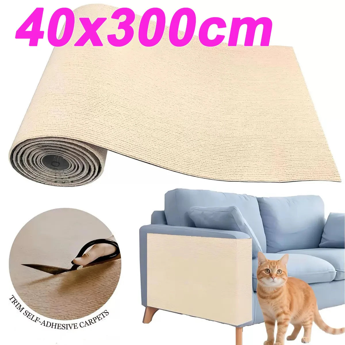 tapis auto adhésif protection meubles découpe facile moderne texture tissée chatons