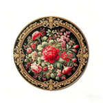 placemat classique floral oiseaux vert beige rose blanc 35cm 35cm