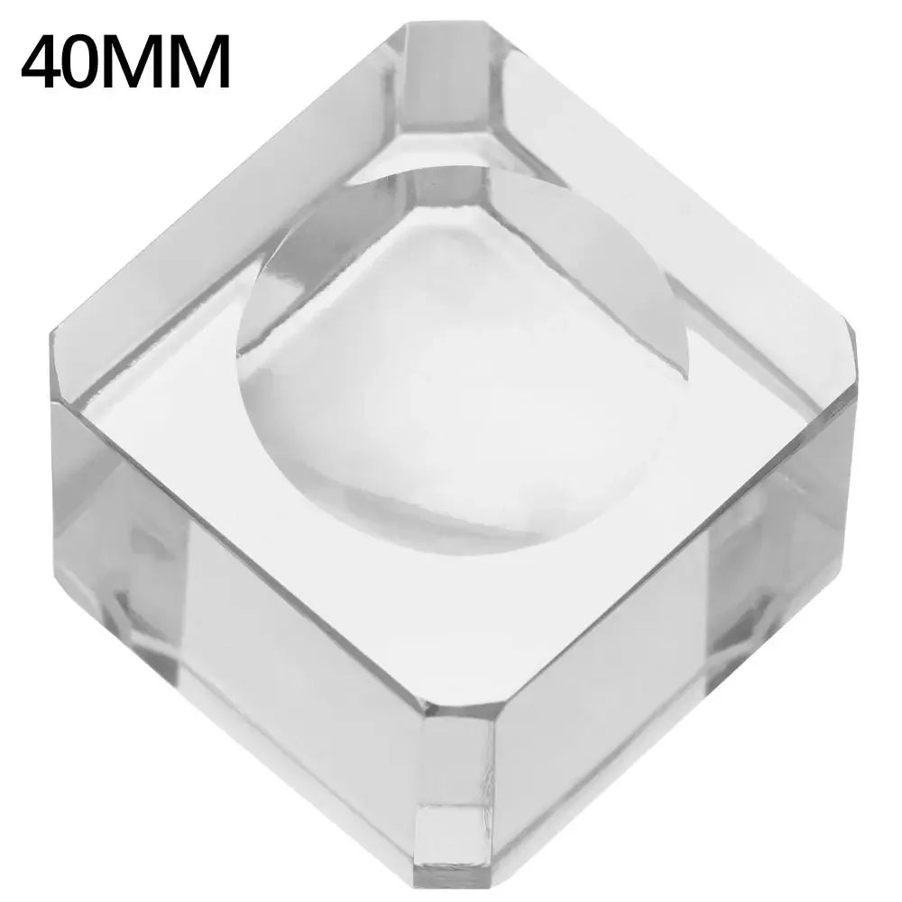 supports présentation boule cristal transparent facets moderne décoration maison ornement