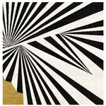 tapis noir blanc rayures concentriques anti dérapant moderne nordique salon chambre