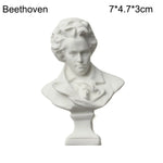 buste sculptural résine blanc détails antiques classiques décoration intérieure alexander beethoven athena chopin