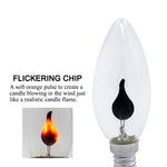 ampoule led flamme noire transparente moderne e14 e27 3500k 30000h lumens économieénergie