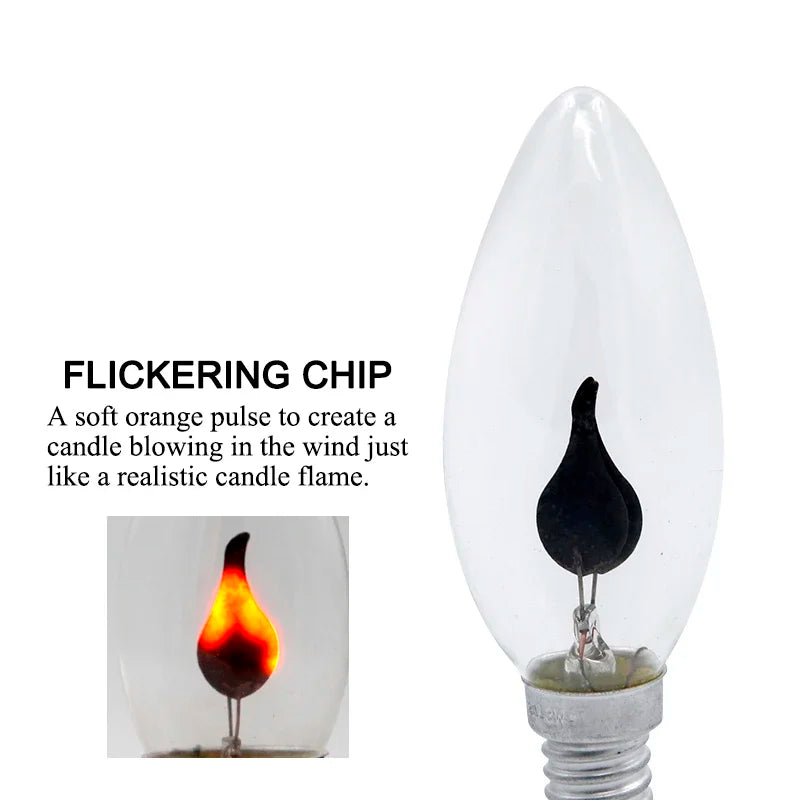 ampoule led flamme noire transparente moderne e14 e27 3500k 30000h lumens économieénergie
