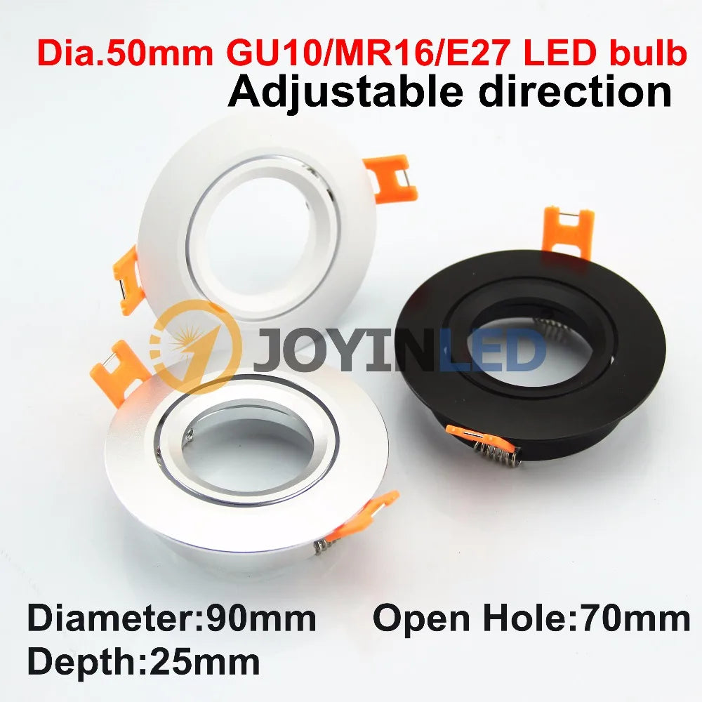 projecteur led spot blanc moderne 90mm gu10 clips orange 24v 260v 10w