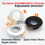 projecteur led spot blanc moderne 90mm gu10 clips orange 24v 260v 10w