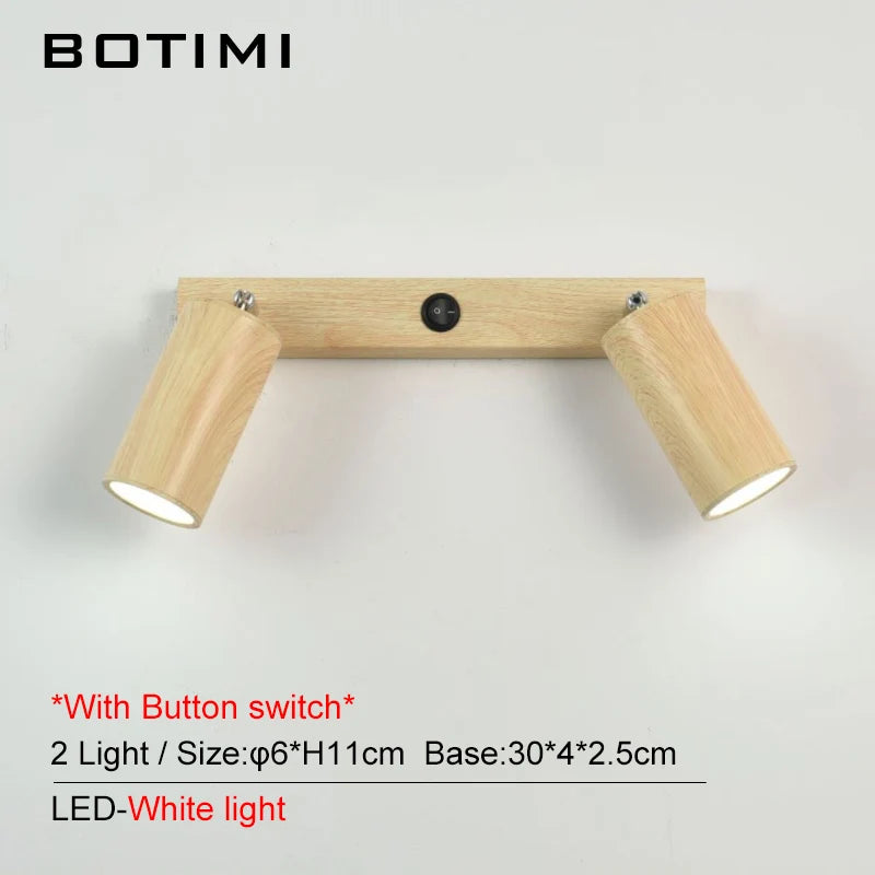 lampe murale moderne grain bois éclairage chambre entrée étude led 220v fixée mur contemporain