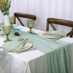 Chemin de table coton brut naturel blanc pour mariage