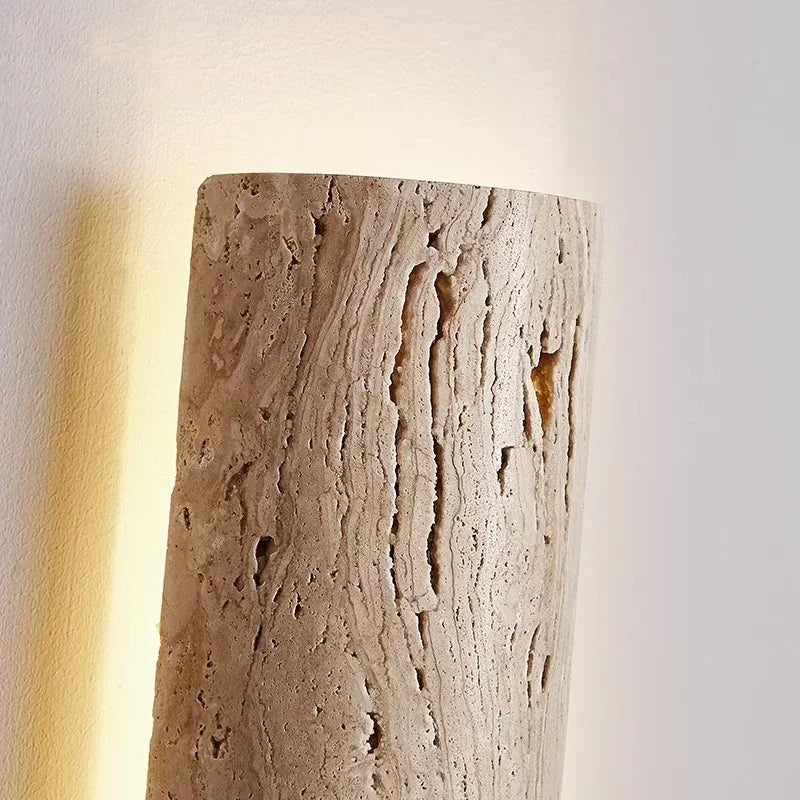 applique murale moderne minimaliste pierre naturelle beige clair 3000k 4000k 6000k