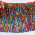 ruban frisé franges brillantes or multicolore décoratif textile maison 20cm longueurversible utilisation