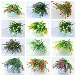 bouquet artificiel moderne fleurs blanches violettes jaunes ornement maison extérieur noël anniversaire mariage
