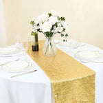 Chemin de table paillettes argent pour réception