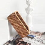 paniers rangement bambou tressé rustique bohème utilisation multiple plateau fruits decoration minimaliste