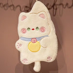 serviettes chat mignon gris blanc beige douces kawaii salle bain buccale nettoyage