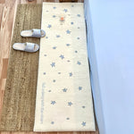 tapis moderne étoiles multicolores doux polyester imperméable non slip bedroom bedside rugs beige