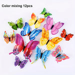 décoration murale papillons multicolores 3d aimants points adhésifs fête anniversaire mariage noël