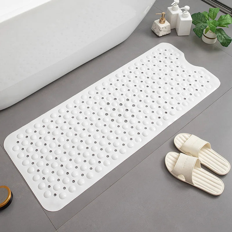 tapis bain moderne bleu translucide bulles massage adhésif antidérapant efficace