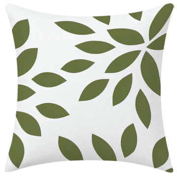 lot housses coussin vert clair motifs géométriques modernes salon maison