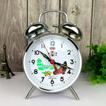 horloge réveil antique or blanc vintage faces uniques illustrations pastorales chambre coucher