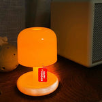 lampe table led rechargeable orange beige moderne ambiance tactile chambre table