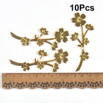connecteurs métal doré feuilles branches décoration artisanale scrapbooking bijouterie 21 78mm