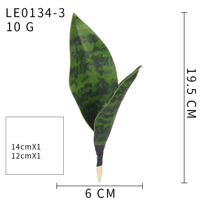 feuilles artificielles vertes rayures noires moderne décoration intérieure adhésif extérieur ornement vert plastique unique