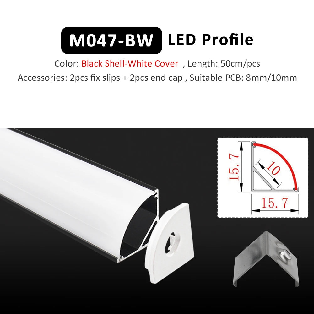 profil led noir blanc moderne 12v certification ul cem lvd rohs led ceiling profile