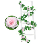 guirlande fleurs artificielles roses mixtes couleurs decoration intérieure romantique maison événements